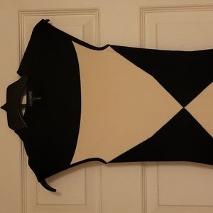 Intermix sweater dress beige and black